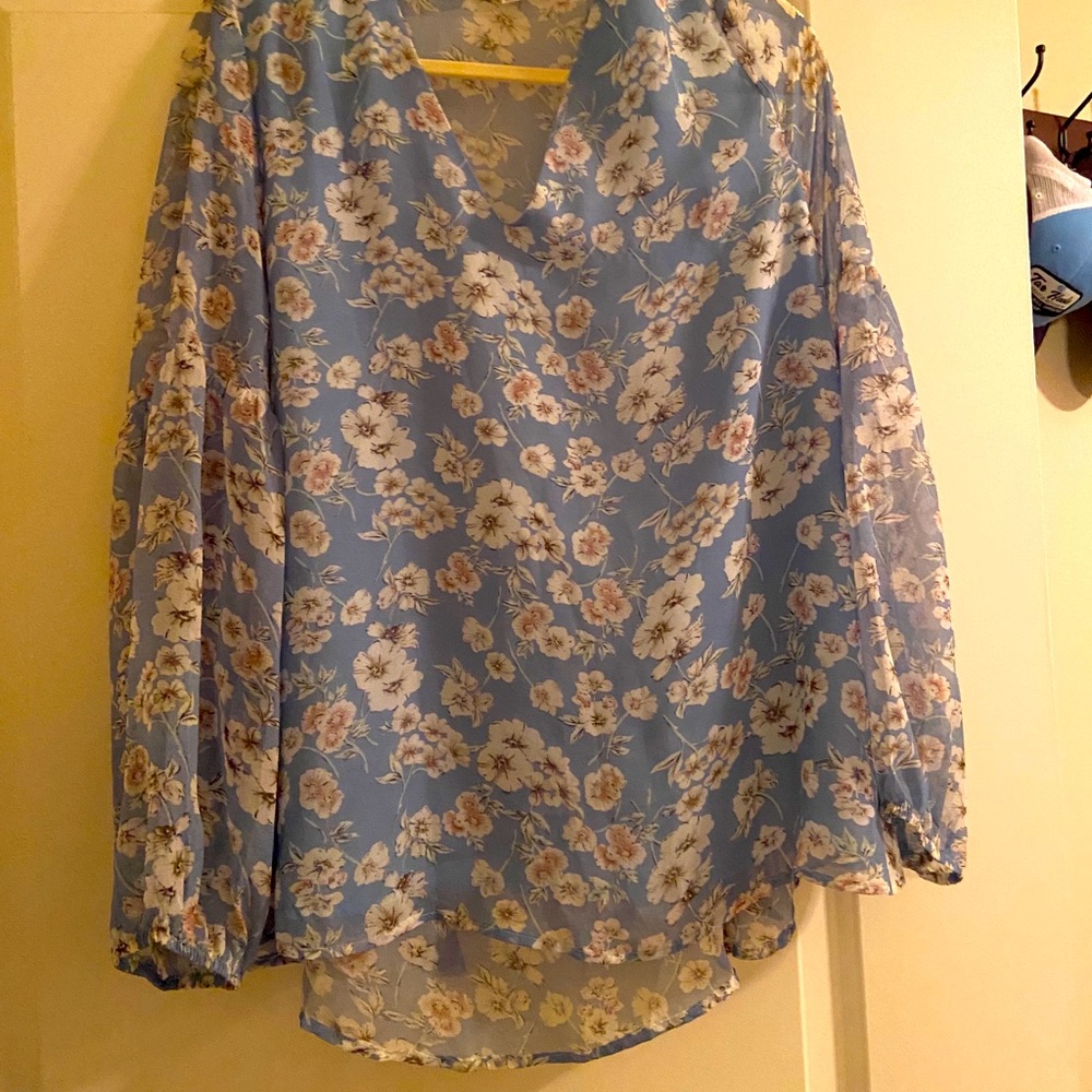 Blue Flower Blouse